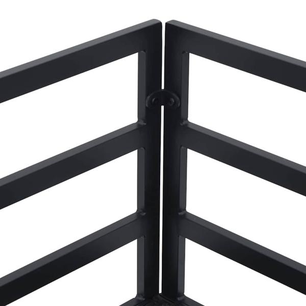 Gartensofa-set mit Kissen 6 pcs Schwarz Stahl