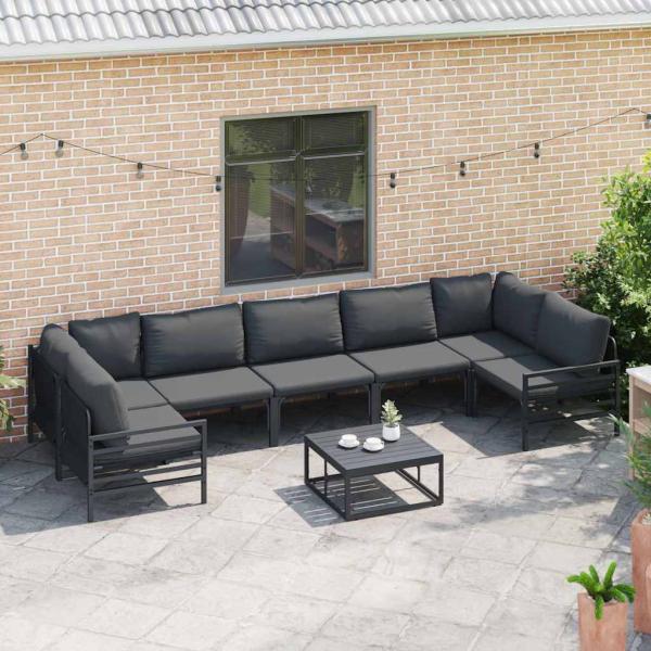 Garten-Sofa-Set 7 pcs Anthrazit Stahl