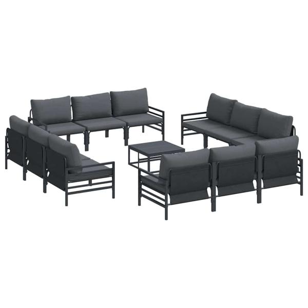 Garten-Sofa-Set 13 pcs Anthrazit Stahl