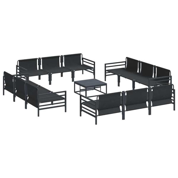Garten-Sofa-Set 13 pcs Anthrazit Stahl