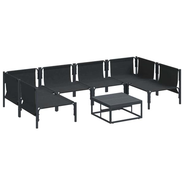 Garten-Sofa-Set 7 pcs Anthrazit Stahl
