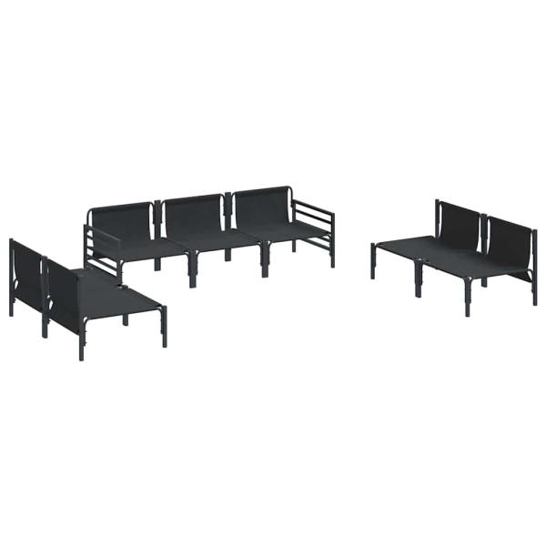 Garten-Sofa-Set 7 pcs Anthrazit Stahl