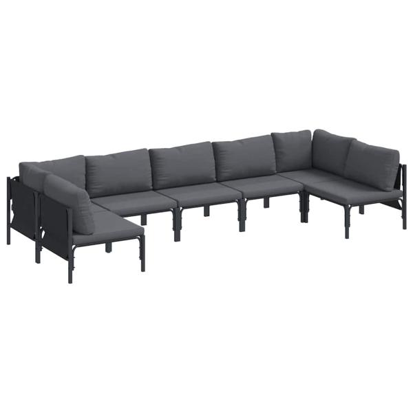 ARDEBO.de - Garten-Sofa-Set 7 pcs Anthrazit Stahl