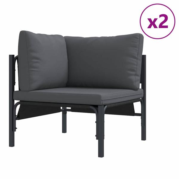 Garten-Sofa-Set 8 pcs Anthrazit Stahl