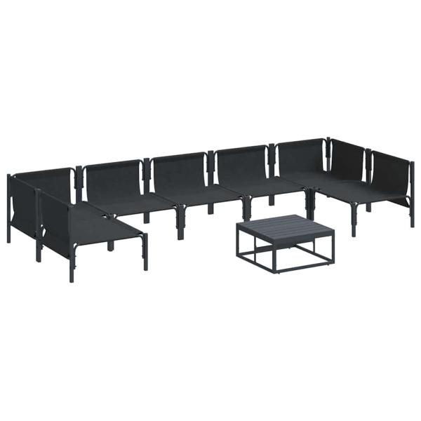 Garten-Sofa-Set 8 pcs Anthrazit Stahl