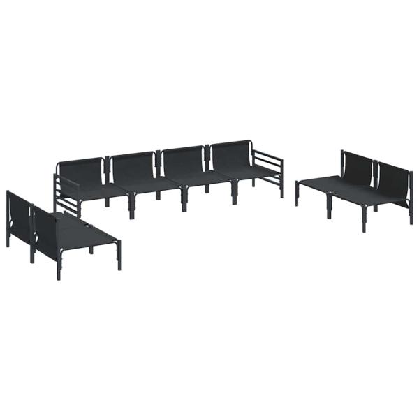 Garten-Sofa-Set 8 pcs Anthrazit Stahl