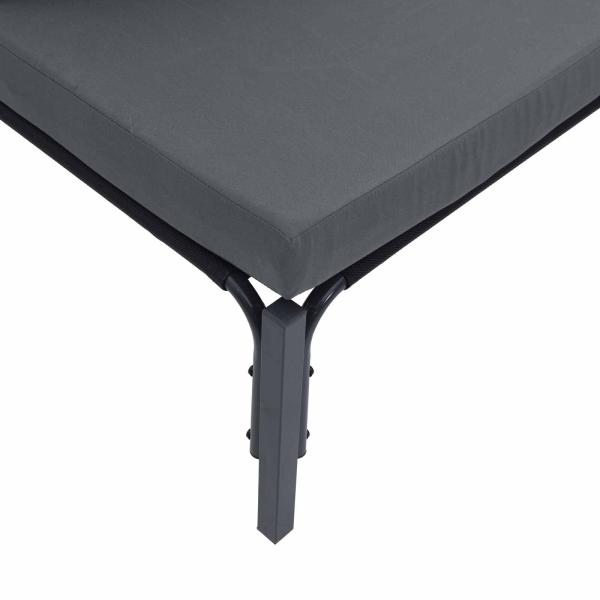 Gartensofa-set 5 Stk. Schwarz Stahl