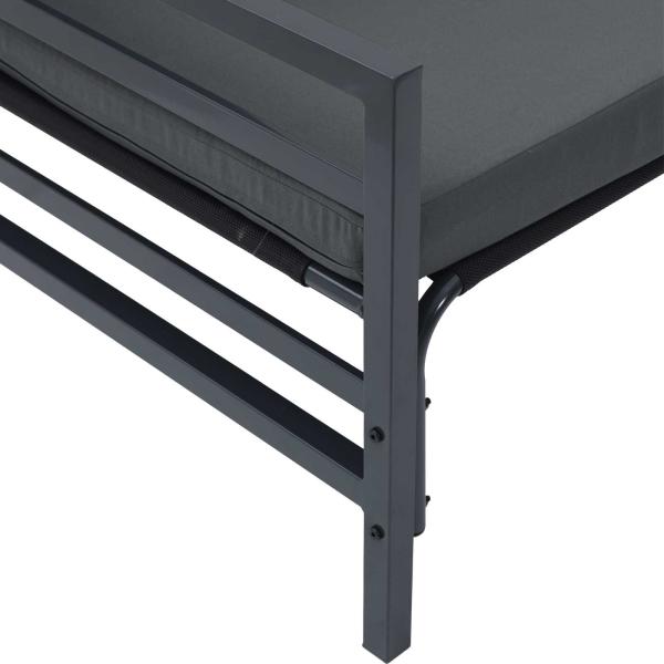 Gartensofa-set 5 Stk. Schwarz Stahl