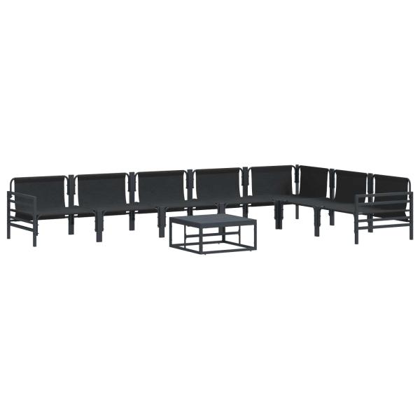 Garten-Sofa-Set 8 pcs Anthrazit Stahl