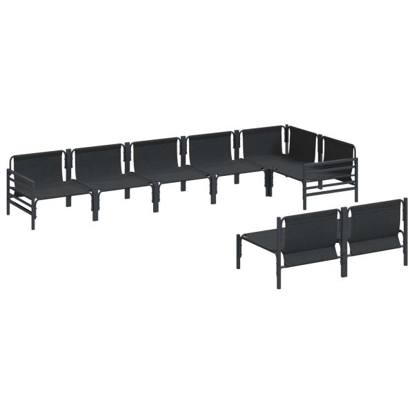 Garten-Sofa-Set 8 pcs Anthrazit Stahl