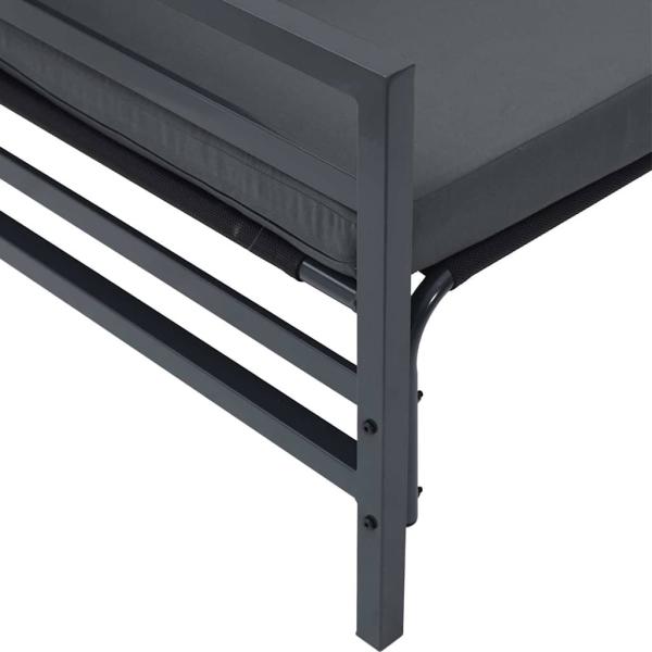Garten-Sofa-Set 11 pcs Anthrazit Stahl