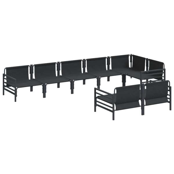 Garten-Sofa-Set 8 pcs Anthrazit Stahl