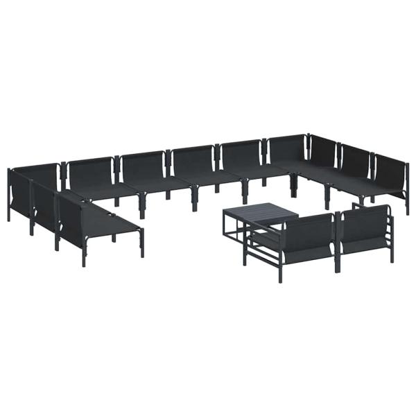 Garten-Sofa-Set 13 pcs Anthrazit Stahl