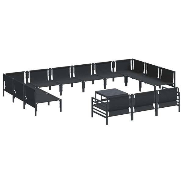 Garten-Sofa-Set 14 pcs Anthrazit Stahl