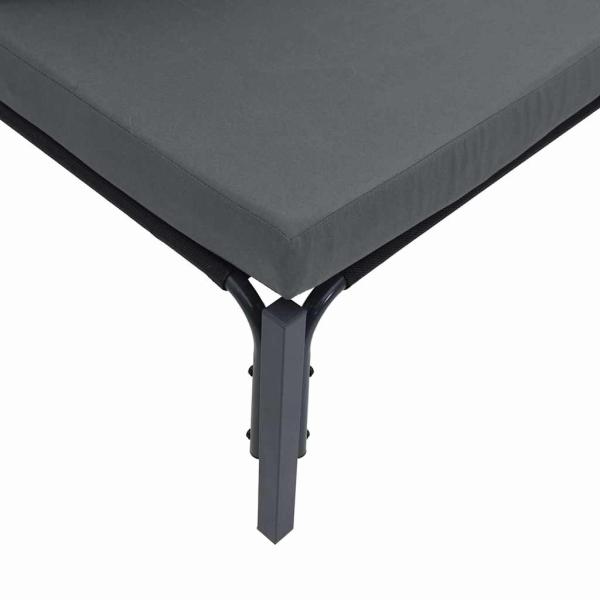 Gartensofa-set 12 Stk. Schwarz Stahl
