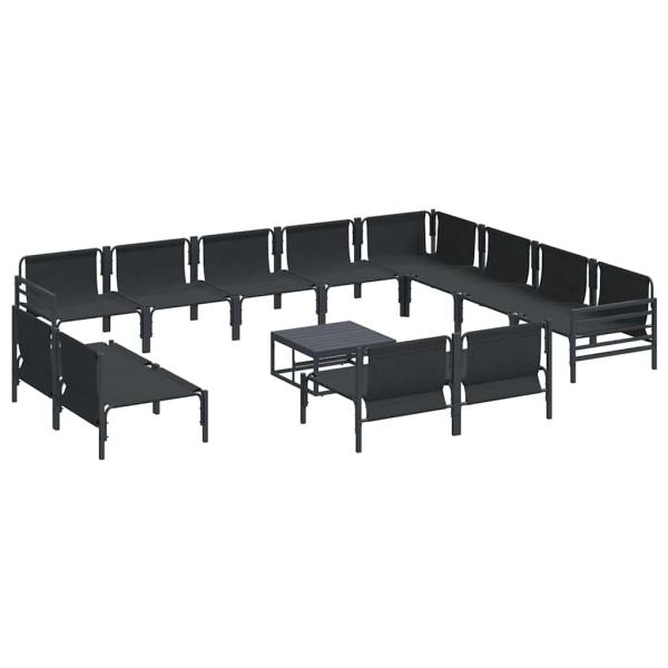 Garten-Sofa-Set 13 pcs Anthrazit Stahl