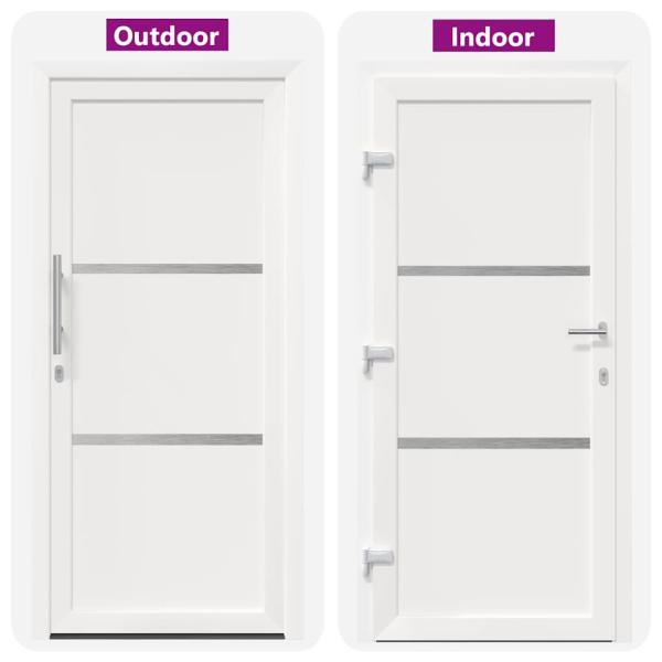 Vordertür Weiß 98 x 208 cm PVC