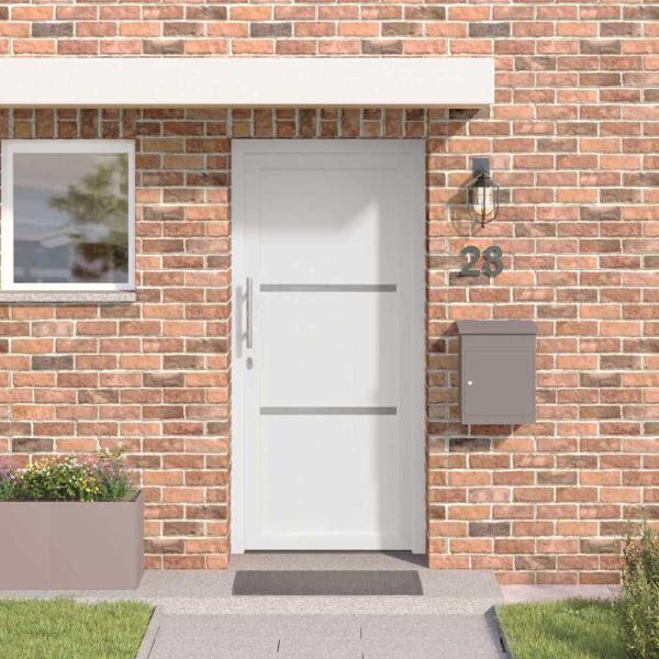 ARDEBO.de - Vordertür Weiß 108 x 208 cm PVC
