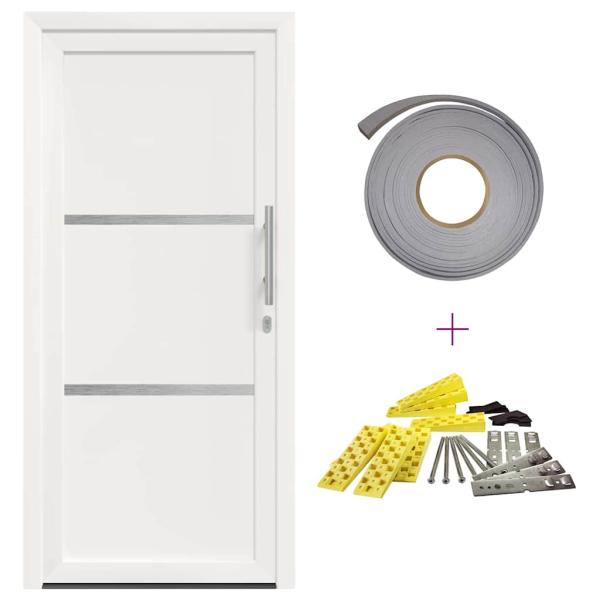 Vordertür Weiß 98 x 200 cm PVC