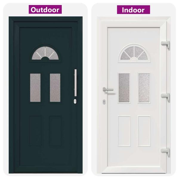 Vordertür Anthrazit 88 x 200 cm PVC