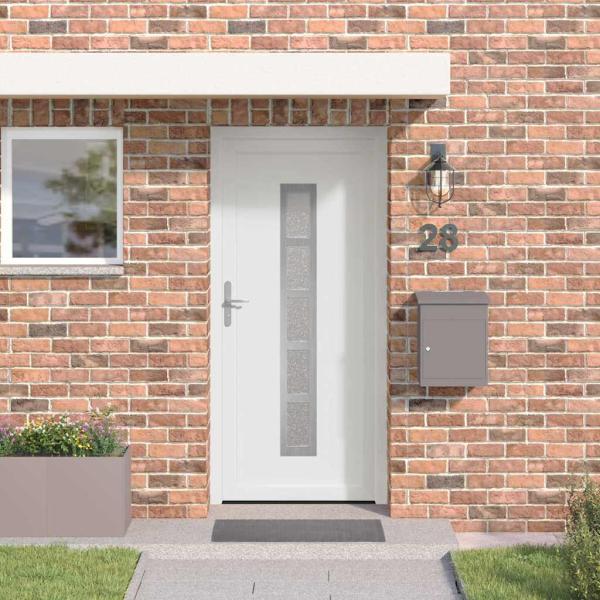 ARDEBO.de - Vordertür Weiß 108 x 208 cm PVC
