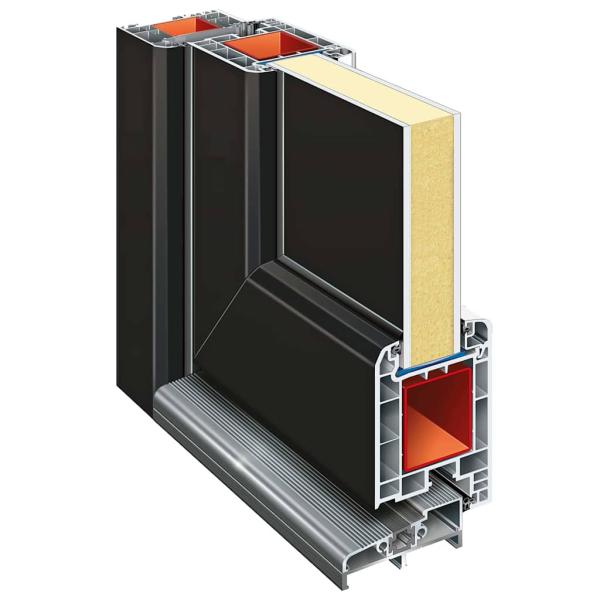 Vordertür Anthrazit 88 x 200 cm PVC