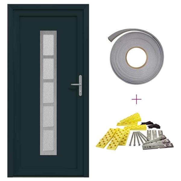 ARDEBO.de - Vordertür Anthrazit 98 x 208 cm PVC