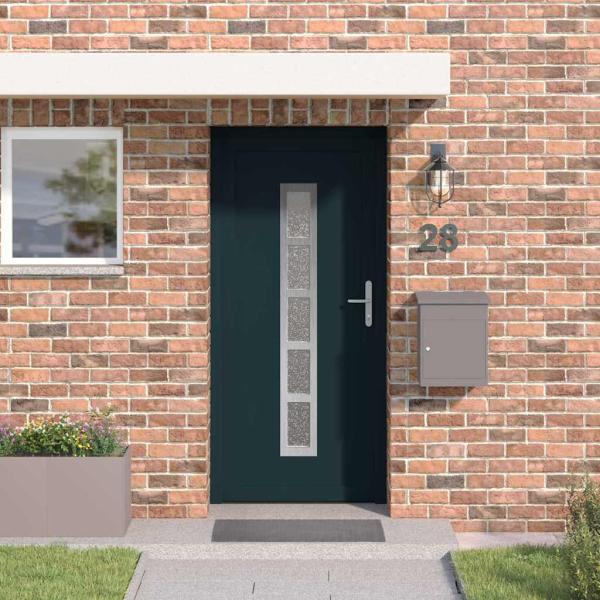 ARDEBO.de - Vordertür Anthrazit 108 x 208 cm PVC