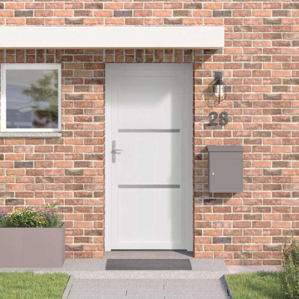 ARDEBO.de - Vordertür Weiß 108 x 208 cm PVC