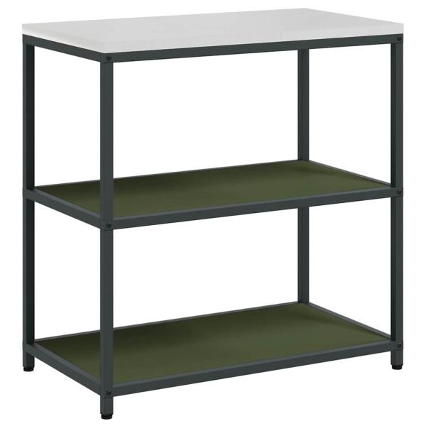 Küchenlager-Set mit Regal mit Speicher mit Tür Verstellbar 2 pcs Olive Grün 150 x 50 x 92 cm
