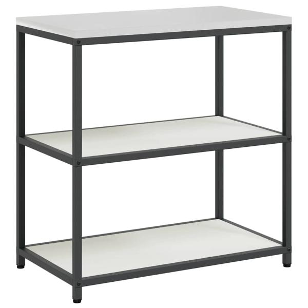 Küchenlager-Set 3 pcs Weiß 210 x 50 x 92 cm Kaltgewalzter Stahl