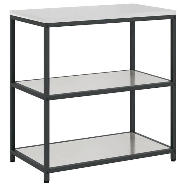 Küchenlager-Set 3 pcs Silber 210 x 50 x 92 cm Edelstahl
