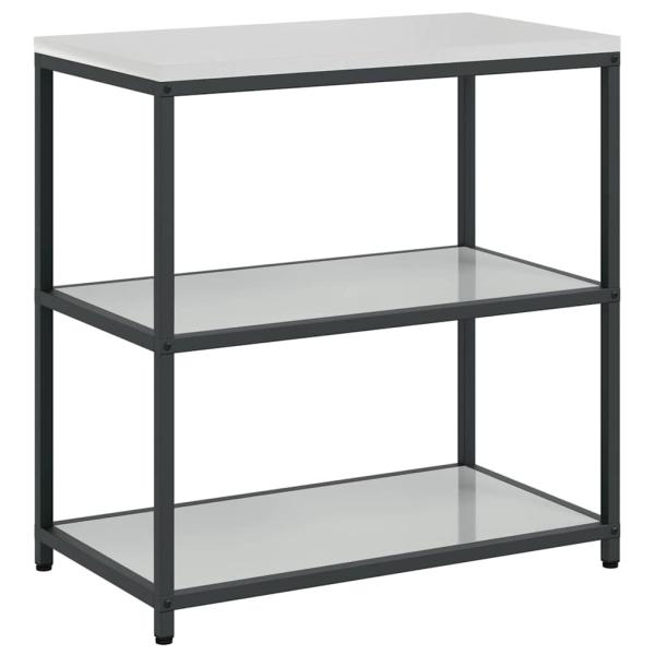 Küchenlager-Set 3 pcs Silber 210 x 50 x 92 cm Verzinkter Stahl
