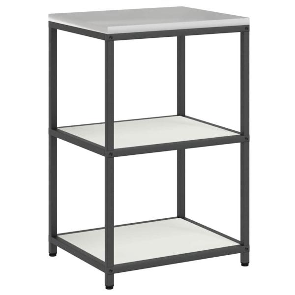 Küchenlager-Set 3 pcs Weiß 180 x 50 x 92 cm Kaltgewalzter Stahl