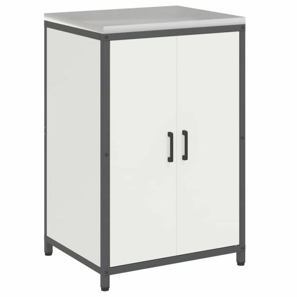 Küchenlager-Set 3 pcs Weiß 180 x 50 x 92 cm Kaltgewalzter Stahl