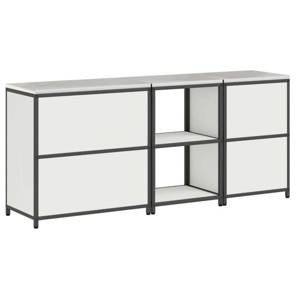 Küchenaufbewahrungsset mit Regal Sonstiges mit Speicher mit Tür 3 pcs Weiß 210 x 50 x 92 cm