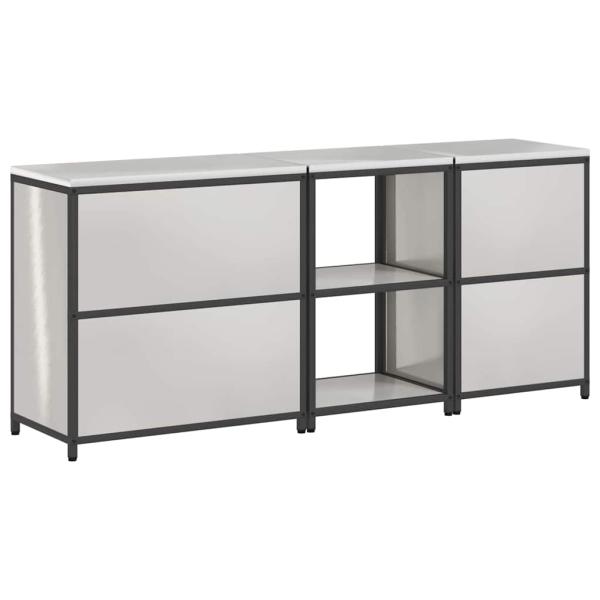 Küchenaufbewahrungsset 3 pcs Silber 210 x 50 x 92 cm Edelstahl