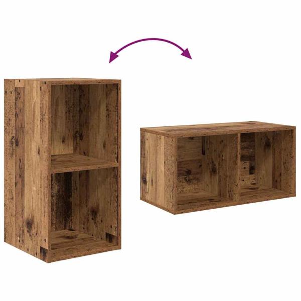 TV-Schrank Set 4 pcs Altholz 37 x 37 x 72 cm Holzwerkstoff