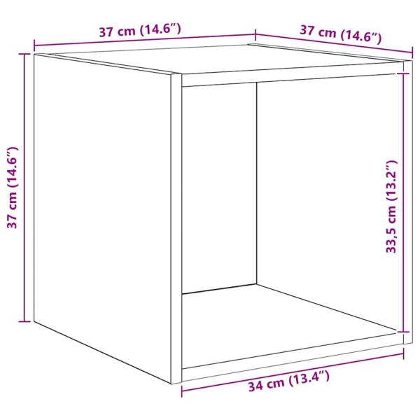 TV-Schrank Set 4 pcs Eiche handwerklich 37 x 37 x 72 cm