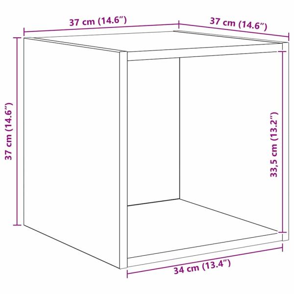 TV-Schrank-Set 4 pcs Altholz 37 x 37 x 142,5 cm Holzwerkstoff