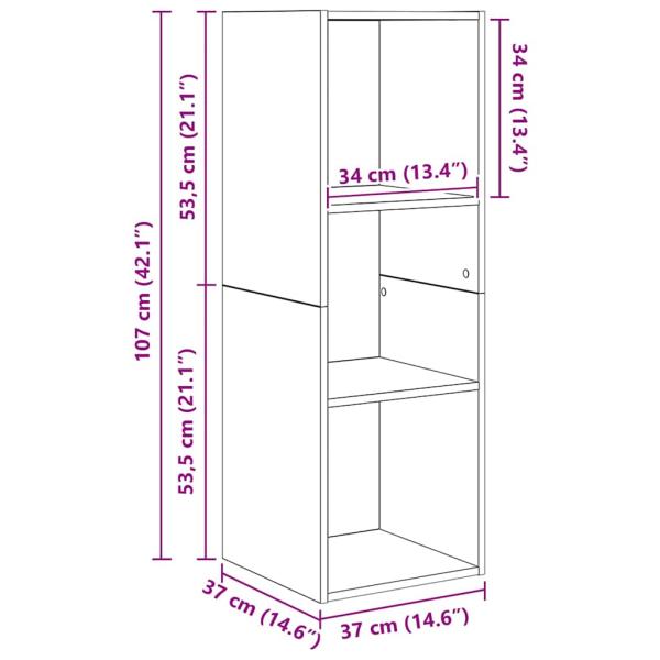 TV-Schrank-Set 4 pcs Altholz 37 x 37 x 142,5 cm Holzwerkstoff