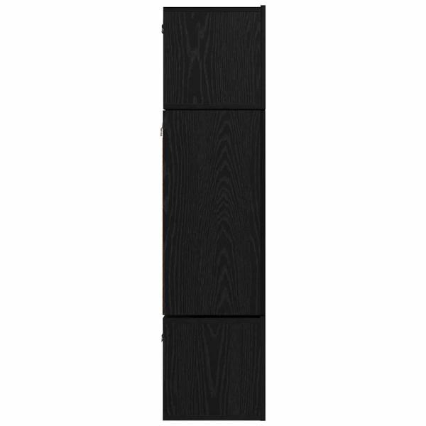 TV-Schrank-Set mit Regal 6 pcs Schwarze Eiche 80 x 30 x 30 cm