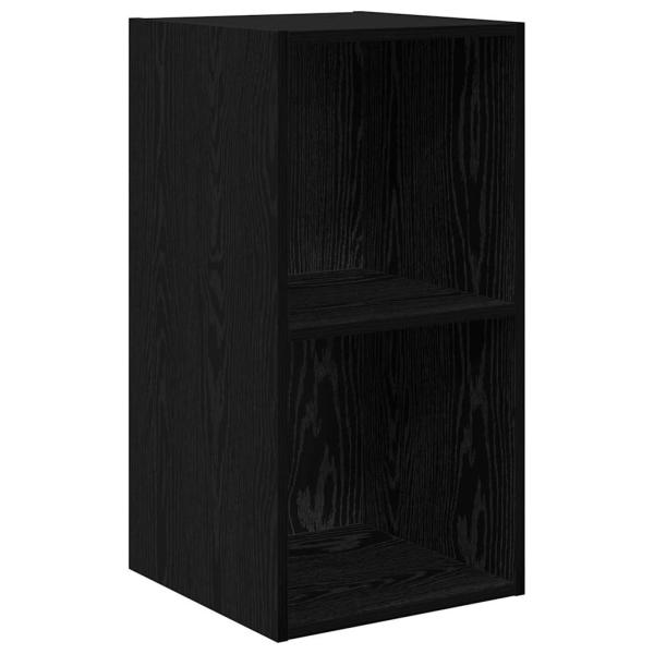 Wand TV Schrank mit Regal 4 pcs Schwarze Eiche 37 x 37 x 72 cm