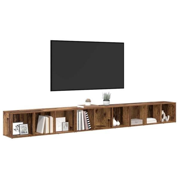 TV-Schränk 3 pcs Altholz 37 x 35 x 107.5 cm Ingenieuholz