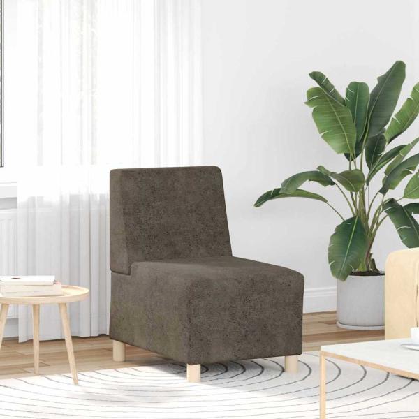 Sofa Stuhl mit Kissen 2 pcs Dunkelgrau 55 cm Faux Wildleder