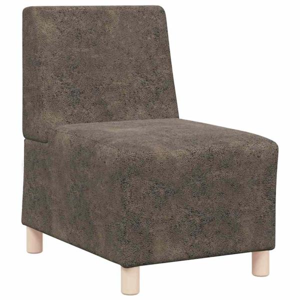 Sofa Stuhl mit Kissen 2 pcs Dunkelgrau 55 cm Faux Wildleder