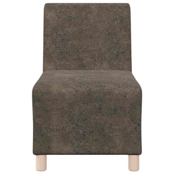 Sofa Stuhl mit Kissen 2 pcs Dunkelgrau 55 cm Faux Wildleder