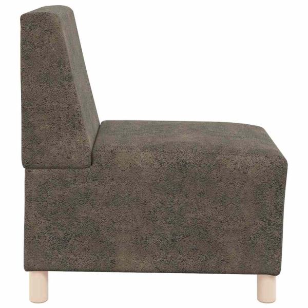 Sofa Stuhl mit Kissen 2 pcs Dunkelgrau 55 cm Faux Wildleder