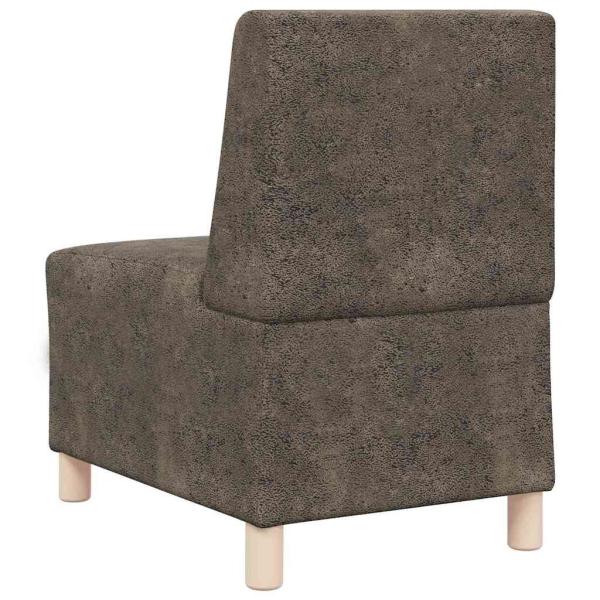 Sofa Stuhl mit Kissen 2 pcs Dunkelgrau 55 cm Faux Wildleder