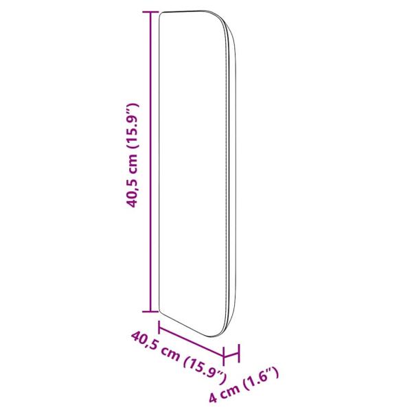 Kopfteil Ohren 2 pcs Grau 40 x 16 x 5 cm Kunstleder